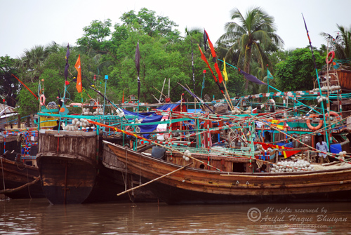 Fishing boats in the Feri ghat